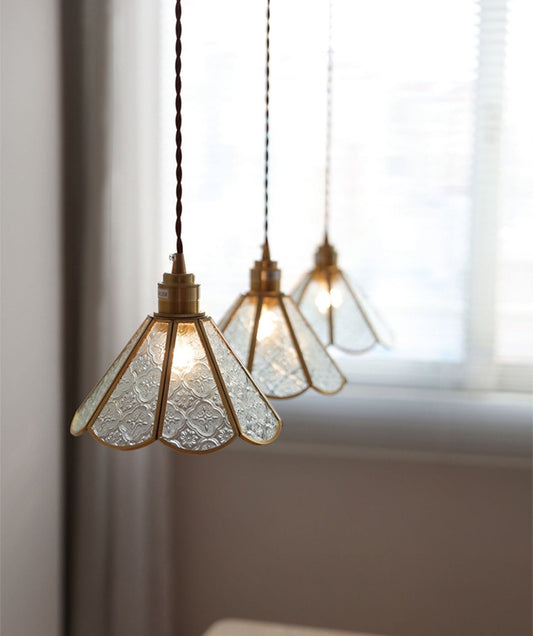 Brass Glass Pendant Light - 227GPL
