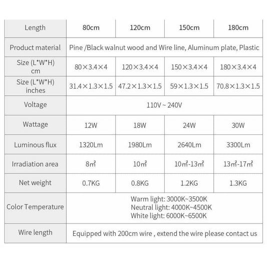 Wood Linear Suspension Chandelier
