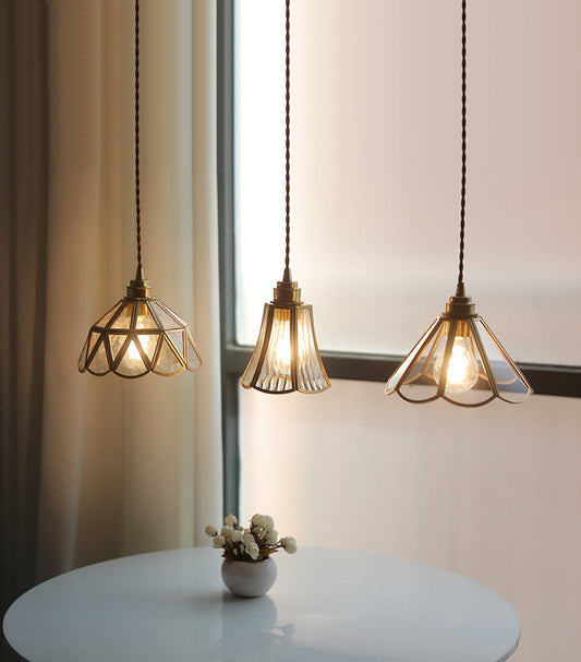 Brass Glass Pendant Light - 226GPL