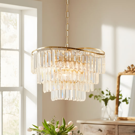 Hermione Modern Luxury Glass Crystal Chandelier