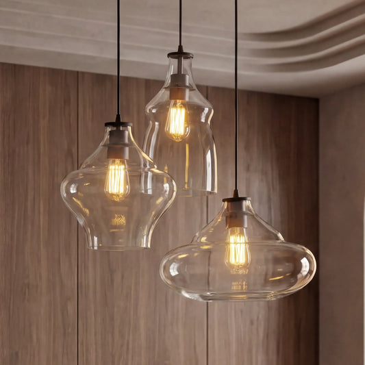 Modern 3-Light Cluster Glass Pendant Light
