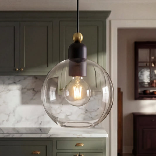 Minimalist Clear Glass Dome Pendant Light