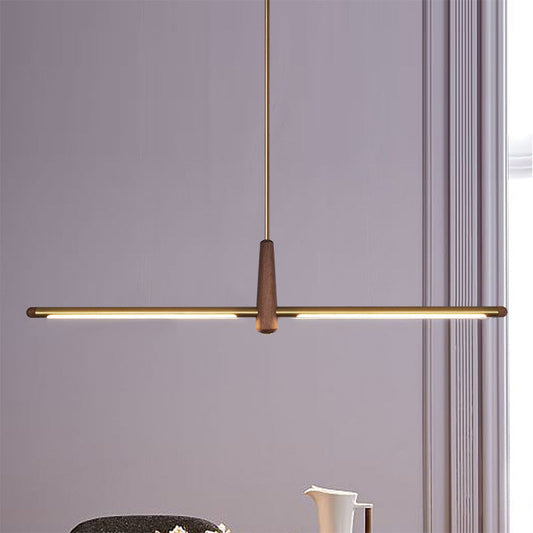 Designer Dining Room Chandelier Light Linear Solid Wood