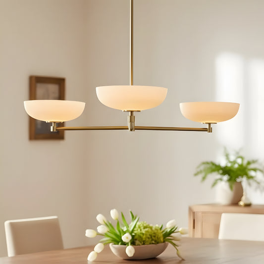 Melanie Vintage 3-Light Champagne Glass Chandelier