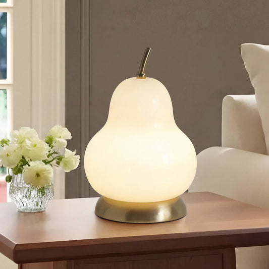 Pear Glass Built-in Battery Table Lamp