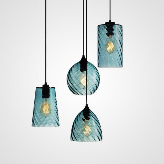 Curved Glass Pendant Light - 201GPL