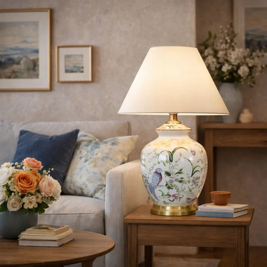 Aenia Mid-Century Classic Ceramic Tapered Table Lamp