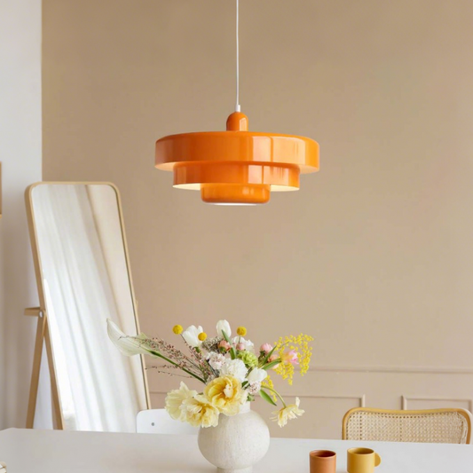 Aetna Scandinavian Triple Layer Disc Colorful Pendant Light