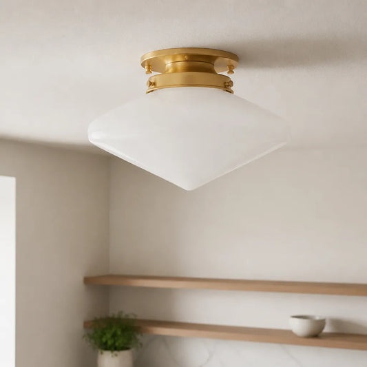 Ailwen Art Deco Thick Glass Geometric Ceiling Light