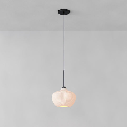 Aiolos Modern Sculptural Ribbed Glass Pendant Light