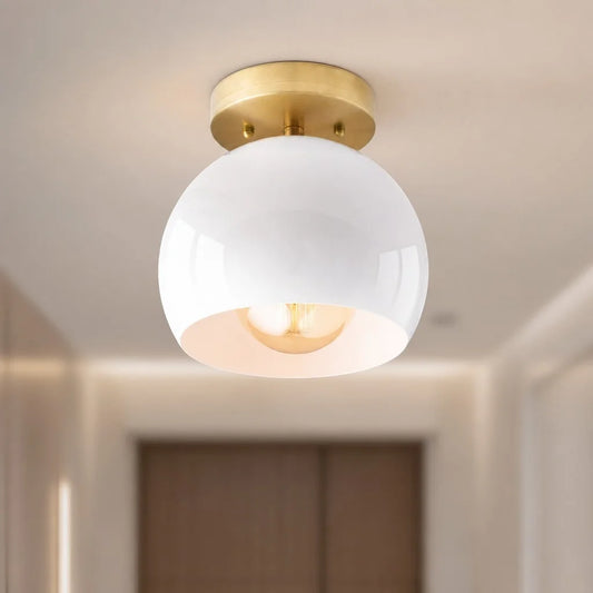 Aldon Modern Dome Metal Flush Mount Ceiling Light