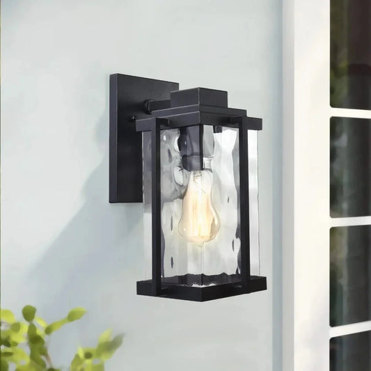 Althea Modern Outdoor Square Glass Wall Lamp