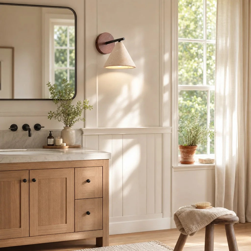 Amelie Minimalist Travertine Cone Wall Sconce15.webp__PID:5fc7987b-5ccb-4131-83a5-cf0e5716c7f2