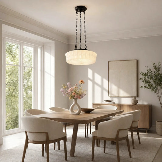 Annalisa Vintage Drum Glass Ceiling / Pendant Lamp