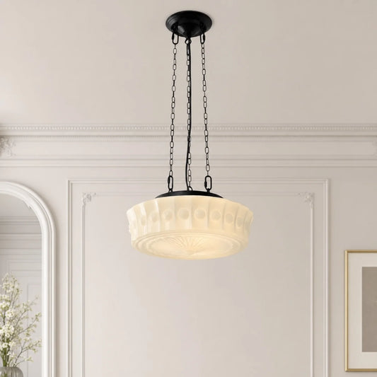 Annalisa Vintage Drum Glass Ceiling / Pendant Lamp