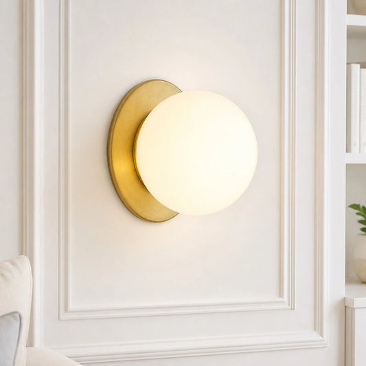 Ariyon Minimalist Globe Glass Single Wall Sconce