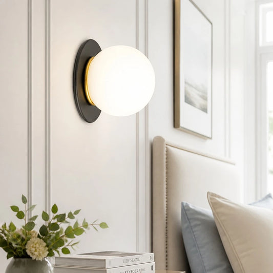 Ariyon Minimalist Globe Glass Single Wall Sconce