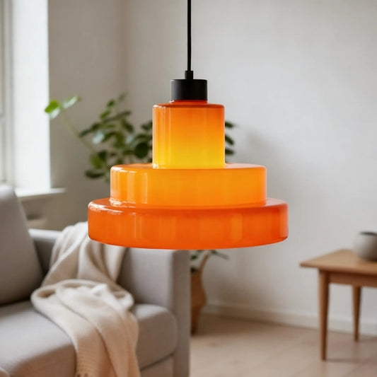 Arvin Multi Tiered Cake Glass Pendant Light