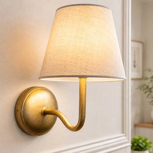 Aurelia Classic Brass Arm Wall Sconce