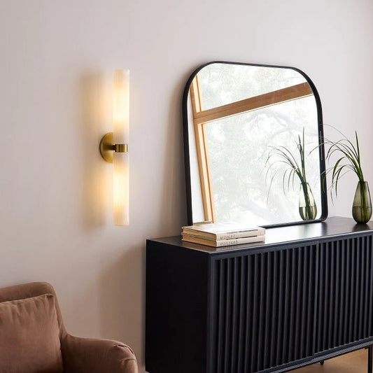Bastian Minimalist Cylindrical Fluted Glass Wall Sconce