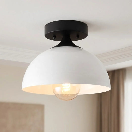 Bexley Vintage Decorative Metal Bowl Shade Ceiling Light