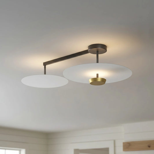 Black Gold Round Chandelier with Remote Control Dimming Ceiling Lights