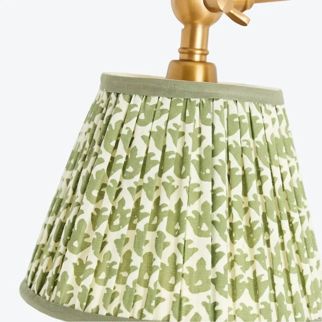 Brennan Modern Pleated Fabric Swing Arm Wall Light view 15