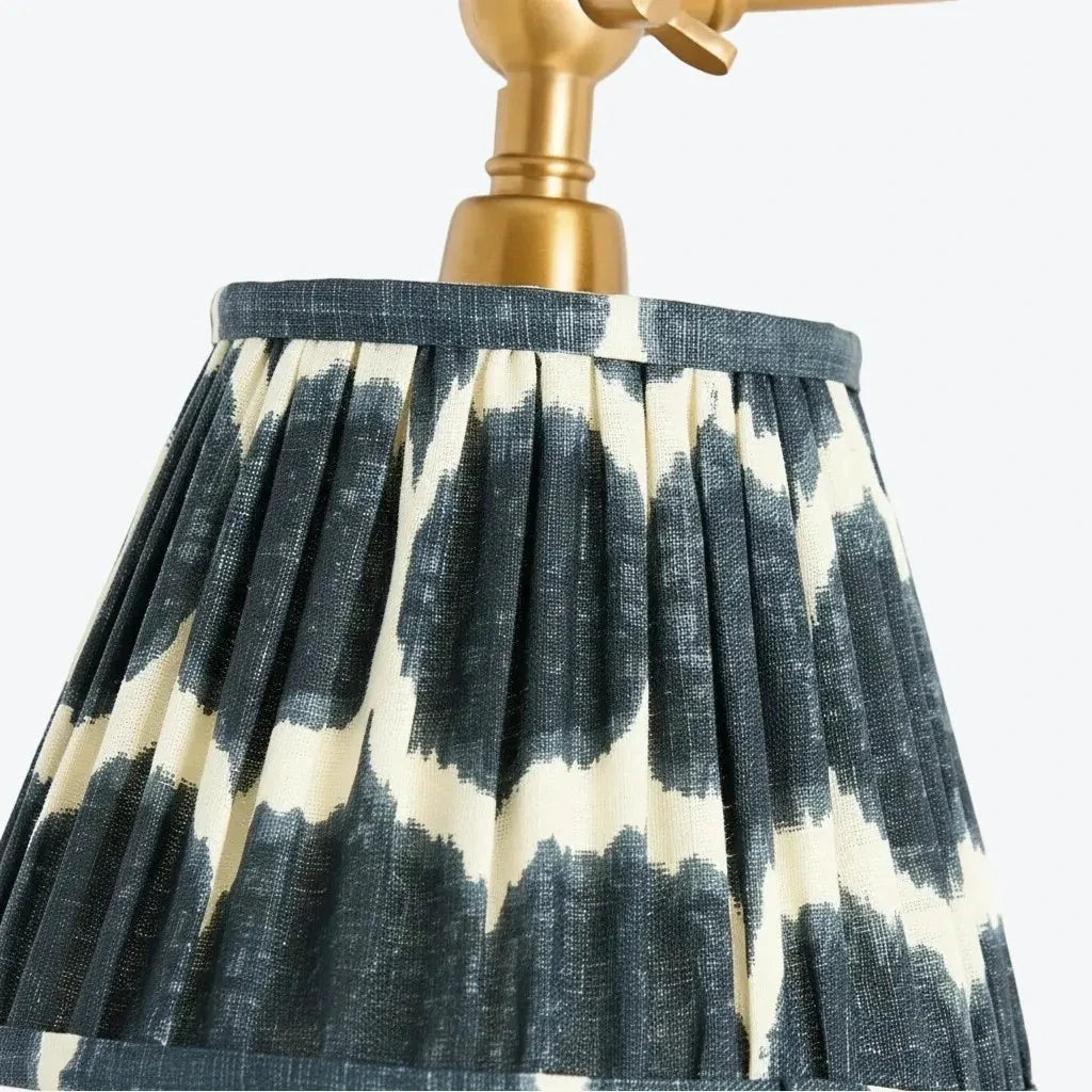 Brennan Modern Pleated Fabric Swing Arm Wall Light view 16
