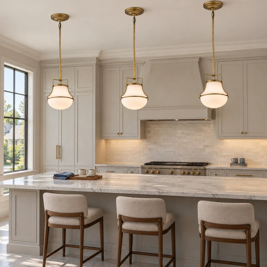 Bria Natural Brass Dia 10.4 inch medium installed scene