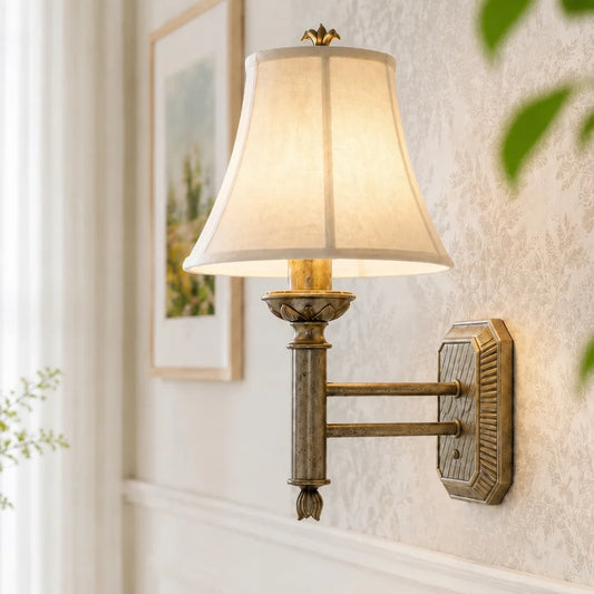 Briar Vintage Coastal Resin Silver Wall Light
