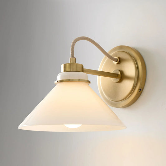 Brielle Industrial Flared Wall Sconce
