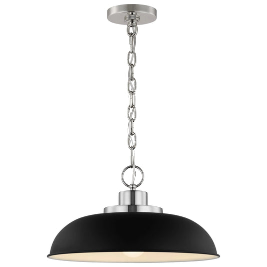 Briony Modern White Metal Dome Pendant Light