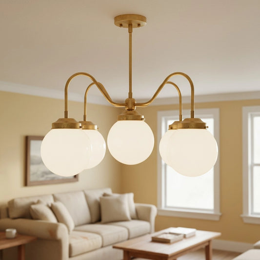 Elias Modern Glass Globe Chandelier