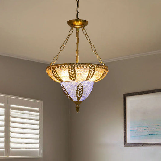 Caelum Vintage 3-Light Colorful Cone Adjustable Chandelier