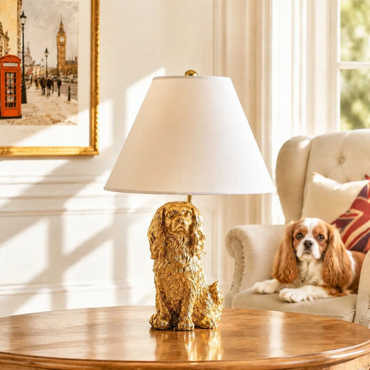 Casey Vintage Fabric Metal Animal Shaped Table Lamp