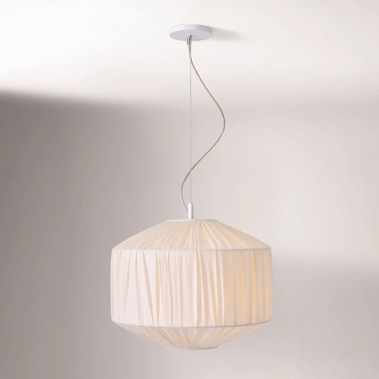 Cecily Modern Pleated Silk Pendant Light