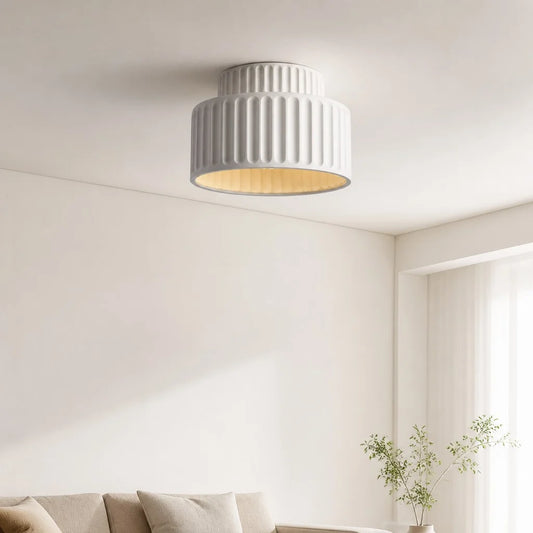 Celeste Nordic Cream Flush Mount Ceiling Light
