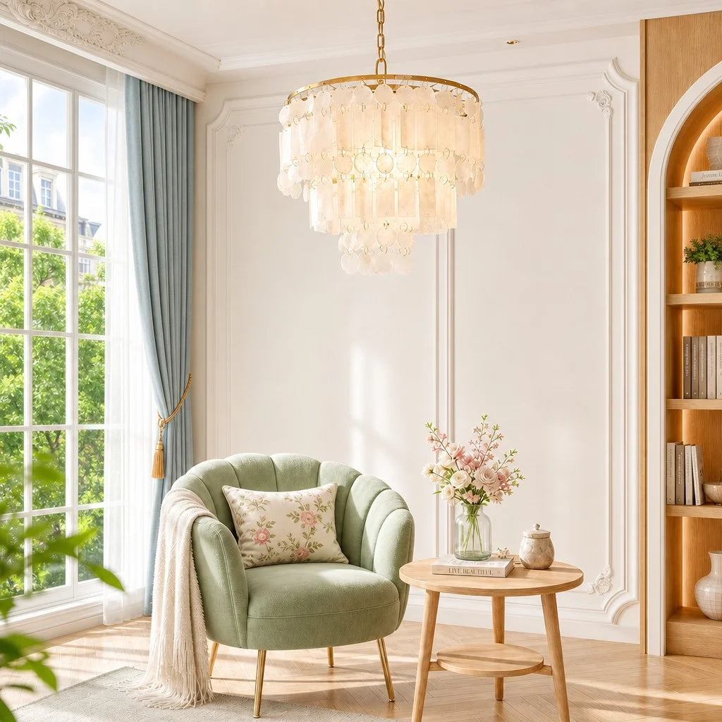 Celine Vintage Capiz Shell Tiered Chandelier3.webp__PID:48e2c41c-e3fb-4083-a69e-a5e2038762c9