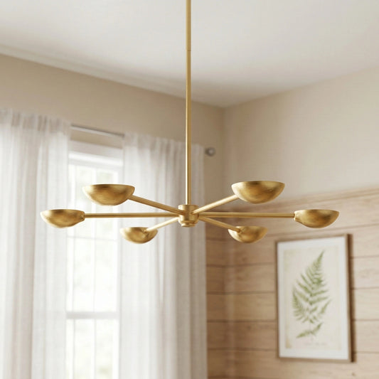 Utkarsh Minimalist Layered Arm Scoop Shaped Metal Chandelier