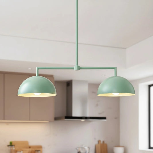 Metio Modern Metal Dome Linear Chandelier