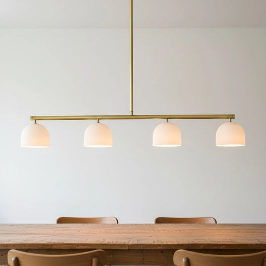 Warrenetta Minimalist Straight Bar Bell Shaped Metal Chandelier