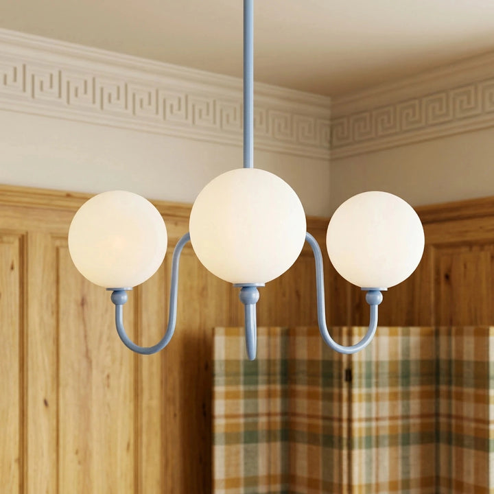 Elias Minimalist Glass Globe Chandelier