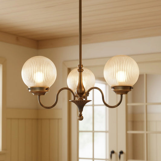 Antique Brass Wine Barrel Chandelier Light