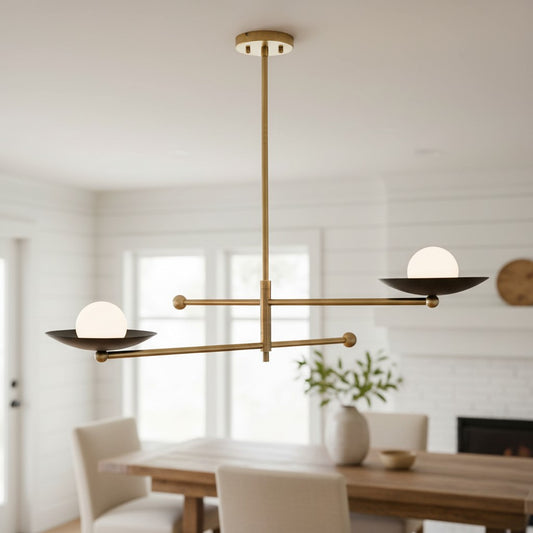 Madell Modern Linear Balance Globe Metal Chandelier