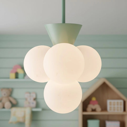 Rital Retro Flared Top Cluster Sphere Metal Chandelier