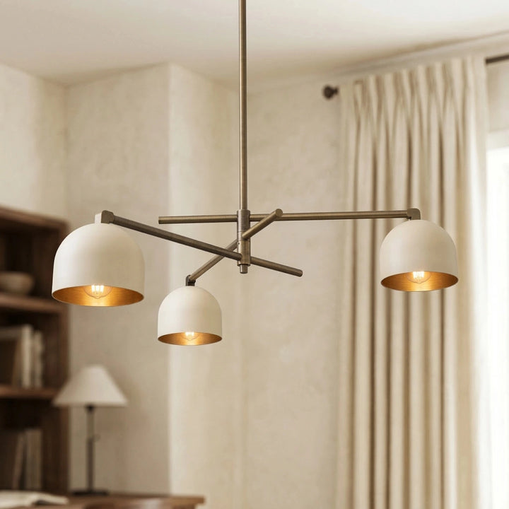 Hestin Minimalist Metal Dome Linear Chandelier