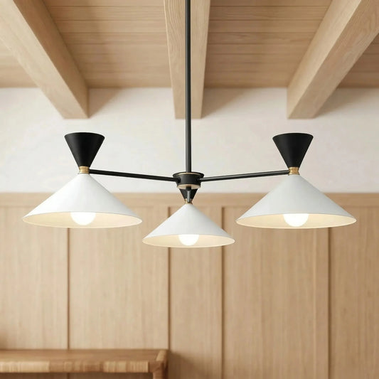Remus Minimalist Geometric Metal Cone Chandelier