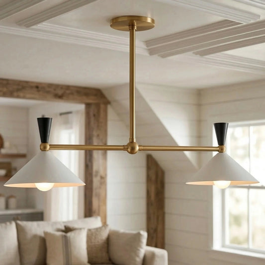 Tameya Modern Conical Cone Brass Chandelier