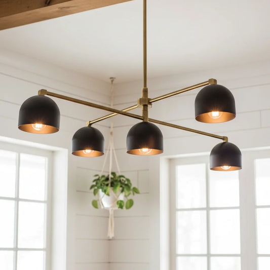 Metio Modern Metal Dome Sputnik Chandelier