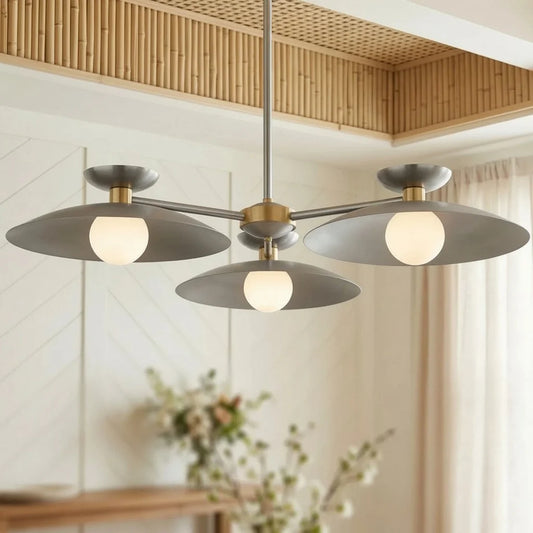 Seraphina Modern Metal Disc 3-Light Chandelier